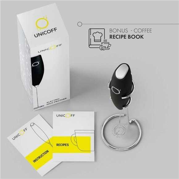 Milk Frother Black - Drink Mixer - Handheld Foam Maker - Picture 5 of 6